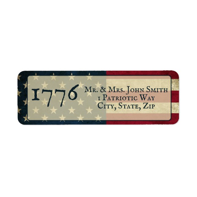  USA 1776 American Flag Return Address (Vorne)