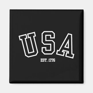 USA 1776 Patriotischer College-Stil Amerikanischer Magnet