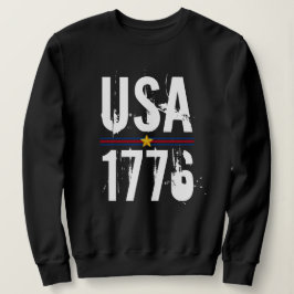 USA 1776 Schwarz Sweatshirt