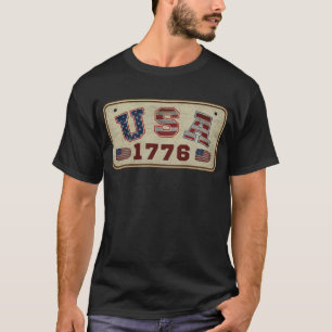 USA 1776 Vintage amerikanische Flagge T-Shirt