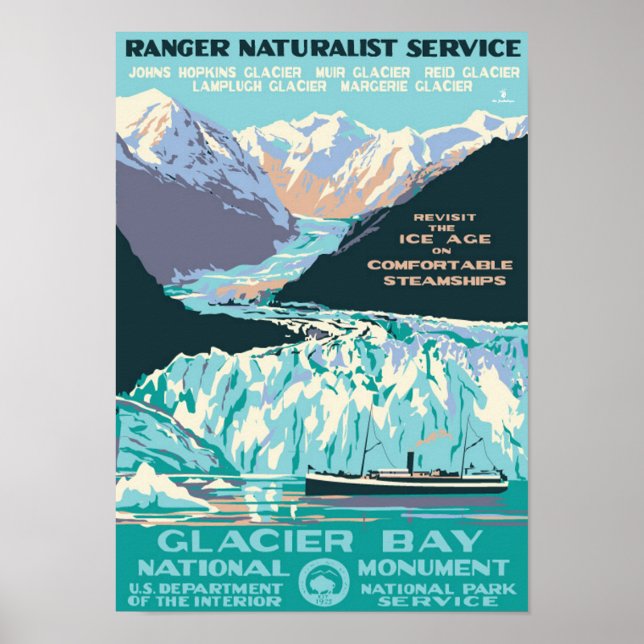 " USA: 1925/heute Alaska - GLACIER BAY Monument... Poster (Vorne)