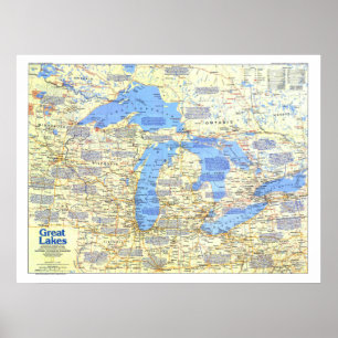 "USA: 1987 Great Lakes KARTE… Poster