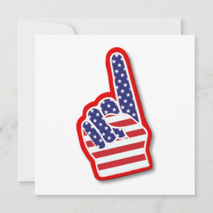 USA #1 Schaumhandschuh/4. Juli Karte
