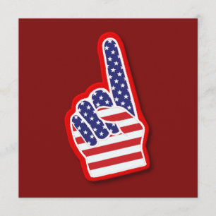 USA #1 Schaumhandschuh/4. Juli Karte