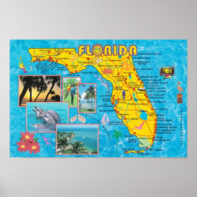" USA: 2012/heute Florida - Offene Postkarte ... Poster (Vorne)