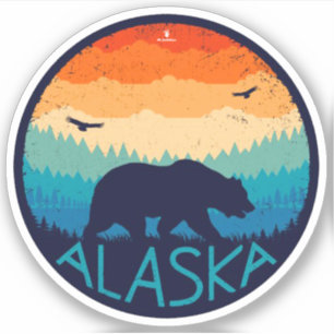 " USA: 2020/heute Alaska - GRiZZLy Bear ... Aufkleber