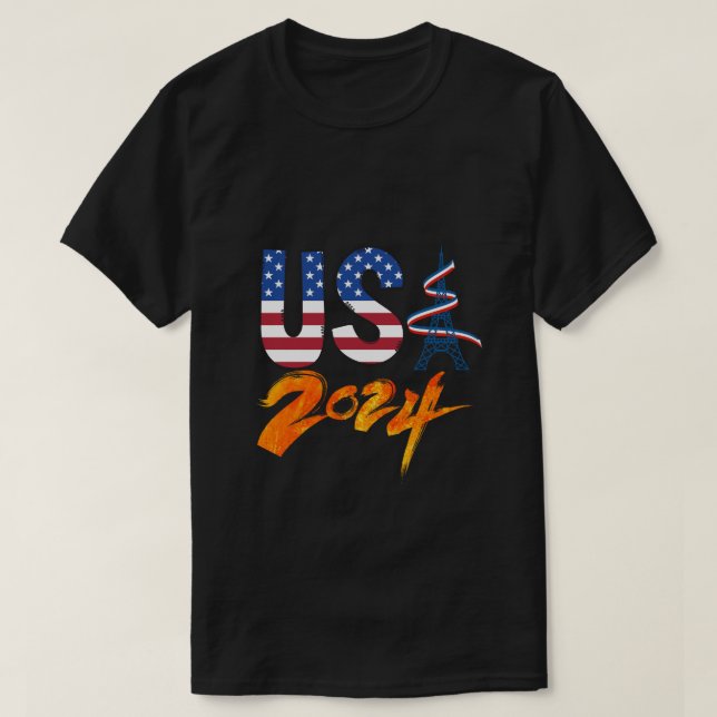 USA 2024 Pairs Olympic T-Shirt (Design vorne)