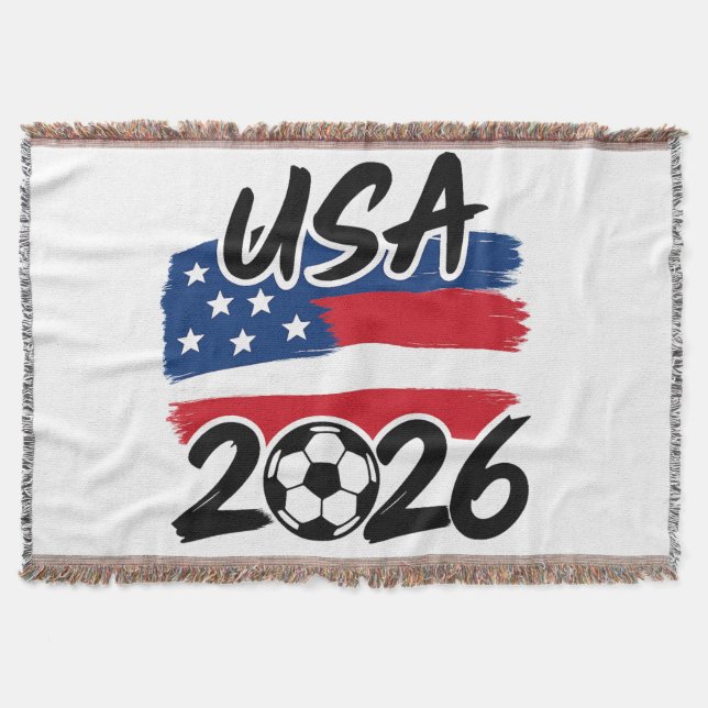 USA 2026 Fußball-Design Decke (Vorderseite)