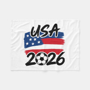USA 2026 Fußball-Design Fleecedecke