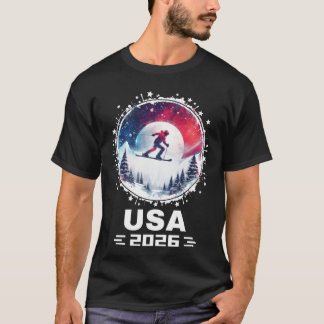 USA 2026 Go Vereinigte Staaten Wintersport USA-Tea T-Shirt