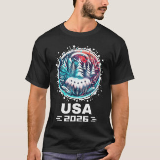 USA 2026 Go Vereinigte Staaten Wintersport USAeam  T-Shirt