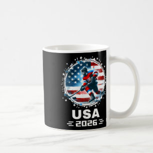 USA 2026 Hockey Amerikanische Flagge Frauen Männer Kaffeetasse