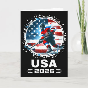 Usa 2026 Hockey Amerikanische Flagge Frauen Männer Karte
