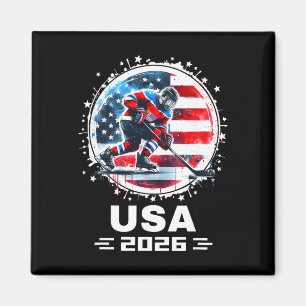 Usa 2026 Hockey-Shirt für Männer Frauen Kinder Hoc Magnet