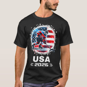 Usa 2026 Hockey-Shirt für Männer Frauen Kinder Hoc T-Shirt
