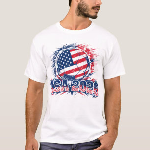 USA 2026 Vintage Fußball-T-Shirt Fußball T-Shirt