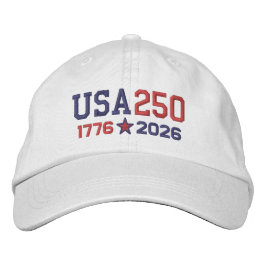 USA 250 - 1776-2026 BESTICKTE BASEBALLKAPPE