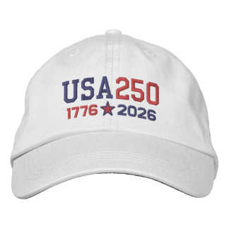 USA 250 - 1776-2026 BESTICKTE BASEBALLKAPPE