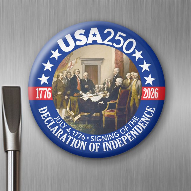 USA 250 - 1776-2026 - Unabhängigkeitserklärung Magnet (USA 250 - Celebrate America - American Revolution 250 Magnet)