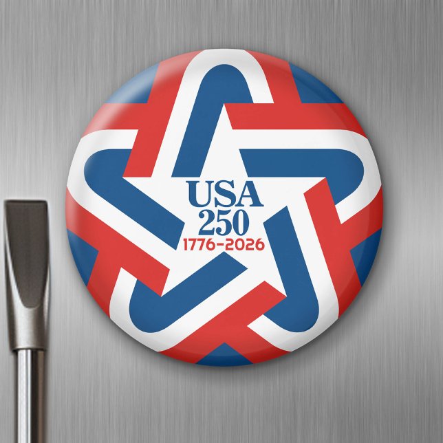 USA 250 - 1776-2026 Vintag Star Design Magnet (USA 250 - Celebrate America - American Revolution 250 Magnet)