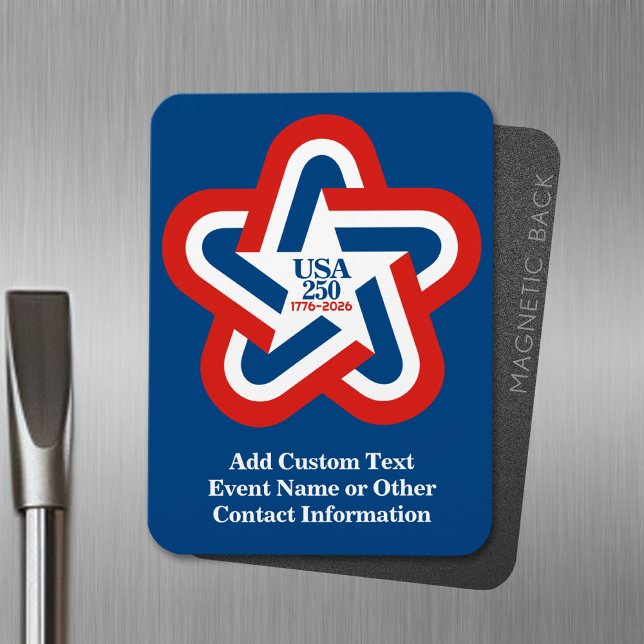 USA 250 - 1776-2026 Vintag Star Design Magnet (USA 250 Magnet - Celebrate America)