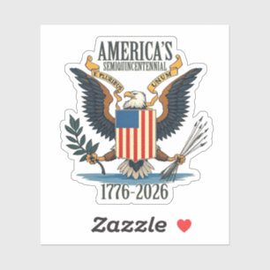 USA 250 - 1776-2026 - Vintage Adler Wappen Aufkleber