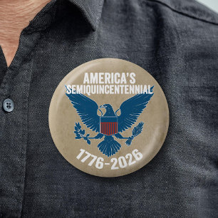 USA 250 - 1776-2026 - Vintage-Adler-Wappen Button