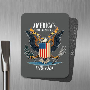 USA 250 - 1776-2026 - Vintager Adlermantel Magnet