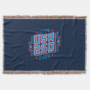 USA 250 - 1776 bis 2026 Pixel Art Decke