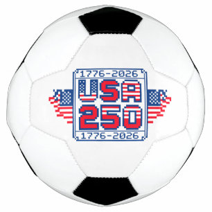 USA 250 – 1776 bis 2026 Pixel Art Fußball