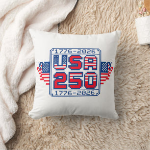USA 250 – 1776 bis 2026 Pixel Art Kissen