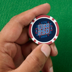 USA 250 - 1776 bis 2026 Pixel Art Pokerchips