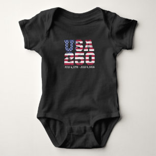 USA 250 4. Juli Baby Strampler