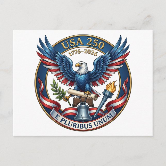 USA 250 Adler Postkarte (Vorderseite)