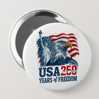 USA 250 America's Semiquincentenl Liberty & Eagle Button