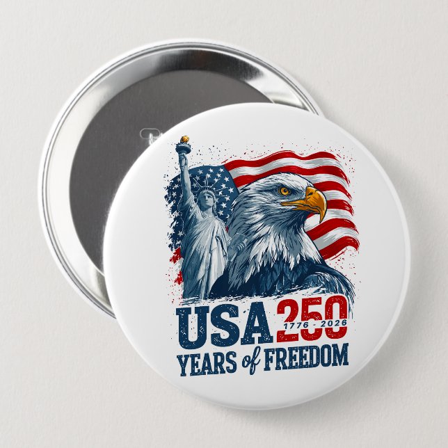 USA 250 America's Semiquincentenl Liberty & Eagle Button (Vorne & Hinten)