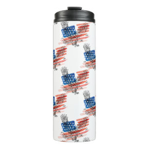 USA 250 - Amerikanische Flagge - Weißkopfseeadler Thermosbecher