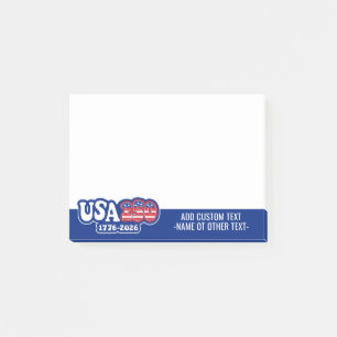 USA 250 - Amerikas 250. Geburtstag Rot Weiß Blau Post-it Klebezettel