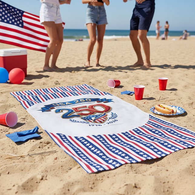 USA 250 celebration Strandtuch (Von Creator hochgeladen)