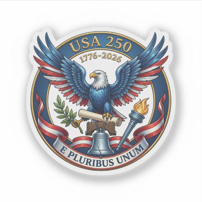 USA 250 Eagle Aufkleber (Vorderseite)