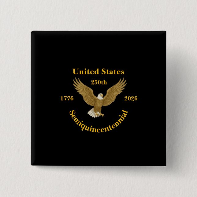 USA 250 Elegant Black Buttons (Vorderseite)