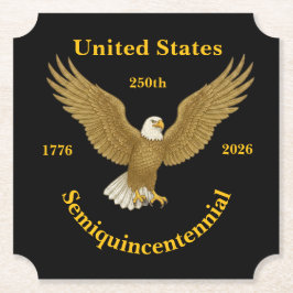 USA 250 Elegant Black Paper Coasters Untersetzer