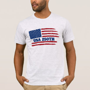 USA 250. Geburtstag Amerikanische Flagge T-Shirt