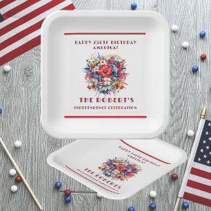 USA 250. Geburtstag - Amerikas Feier Pappteller