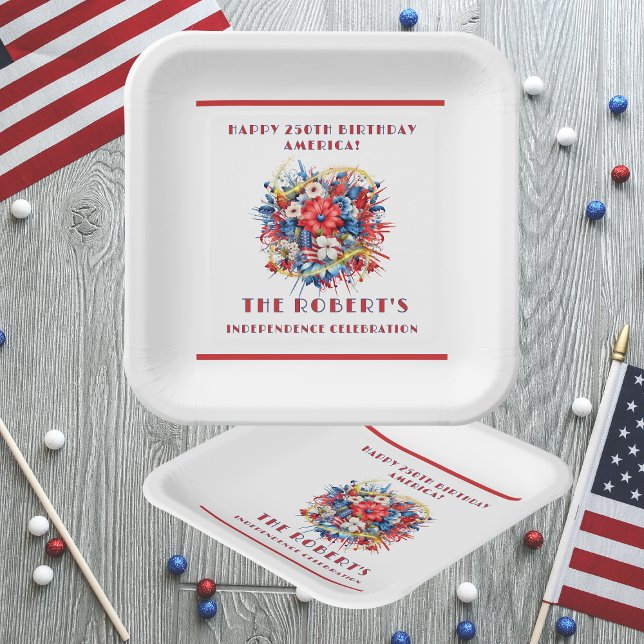 USA 250. Geburtstag - Amerikas Feier Pappteller (Von Creator hochgeladen)