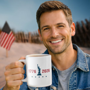 USA 250. Geburtstag Liberty 1776 2026 Patriotische Jumbo-Tasse