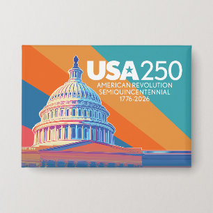 USA 250. Geburtstags-Hauptstadt - Amerika-Feier Button