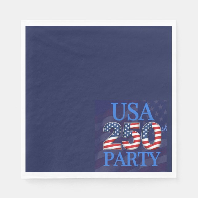 USA 250. Geburtstagsfeier-Papier Serviette (Vorderseite)