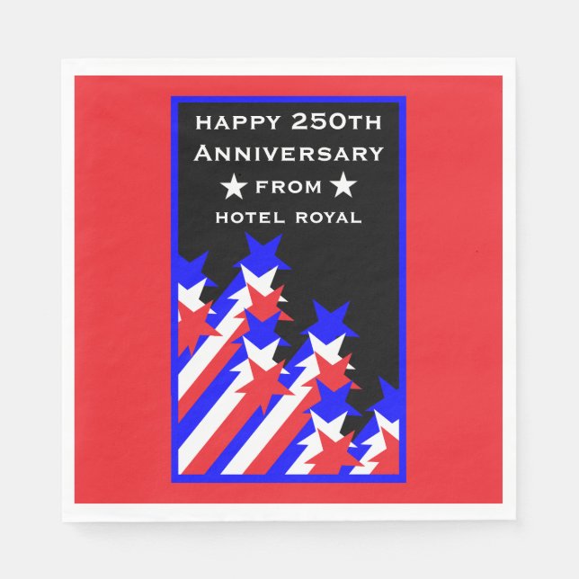 USA 250. Geburtstagsfeier und Geschäft Serviette (Vorderseite)