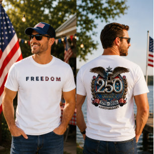 USA 250-Jahr-Feier Freiheit Adler-Emblem T-Shirt